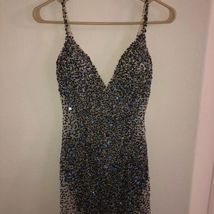 SEQUINED MINI DRESS